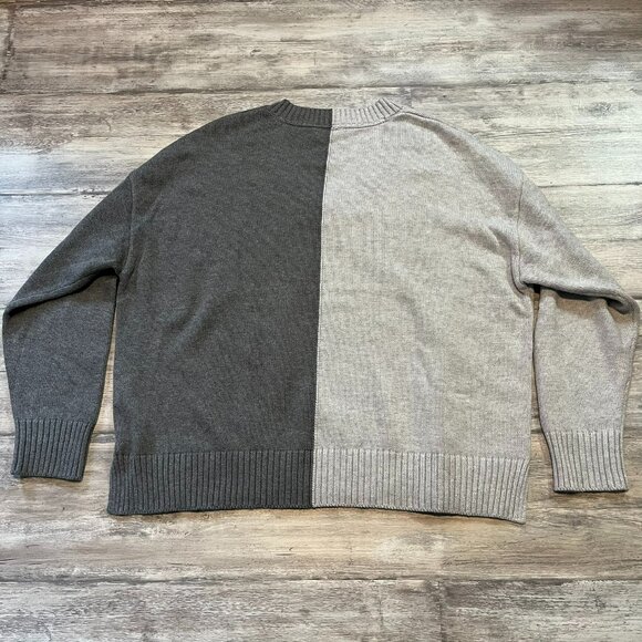 Marine Layer Gisel Oversize Contrast Sweater In Vapor/Pavement (Greys), Large - Picture 11 of 11